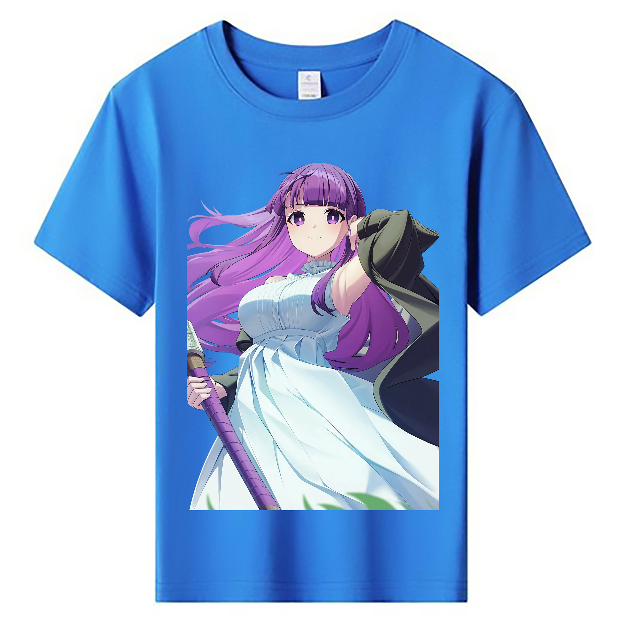（画像用） 葬送のフリーレン Frieren 綿100％キッズTシャツ（フロントプリント）